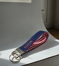 Image 4 of Personalised key ring / bag strap with 1 name / word embroidered