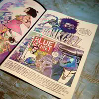 Image 4 of TANK GIRL "BLUE HELMET" Summer Special Comic - HEWLETT & MARTIN - badge, poster magazine, card