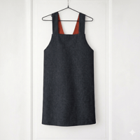 Image 2 of Reversible Japanese-style apron in heavy-weight denim One size fits all