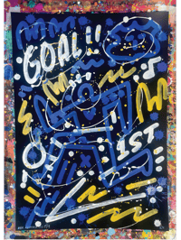Image 3 of Everton Collection - Goal Series - 1st Goal Iliman Ndiaye - Original Artwork