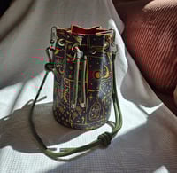 Image 1 of Padded bucket bag with adjustable strap, made from Oeko-Tex fabric "Mystique" style