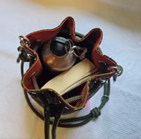 Image 2 of Padded bucket bag with adjustable strap, made from Oeko-Tex fabric "Mystique" style