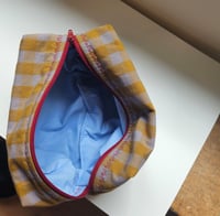 Image 2 of Toiletry bag, pouch or sewing kit, makeup or supply bag made from Oeko-Tex-certified Vichy fabric 