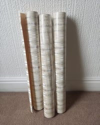 1980s Vintage Striped Wallpaper Rolls - Ditsy Floral Stripes Flowers Rose 90s - (Set of 2 & 3 Rolls) – detail view 16