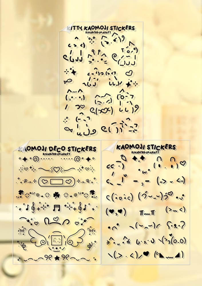 Image of kaomoji stickers bundle