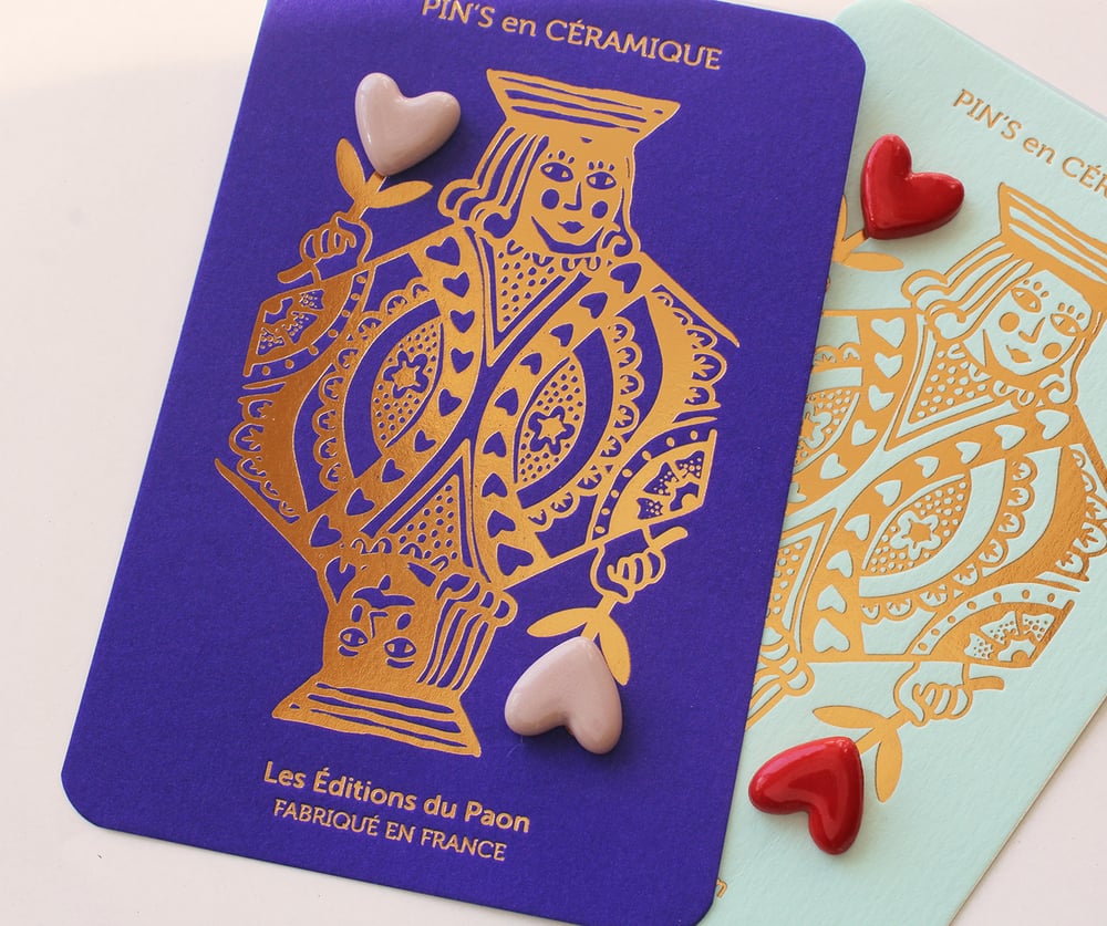 Image of Pin's céramique PETITS COEURS