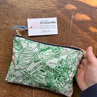 Image 4 of Salford Vintage Map Screenprinted Fabric Pouch Purse
