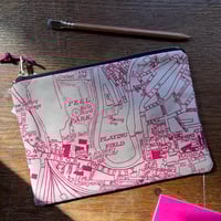 Image 1 of Salford Vintage Map Screenprinted Fabric Pouch Purse