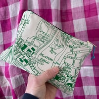 Image 3 of Salford Vintage Map Screenprinted Fabric Pouch Purse
