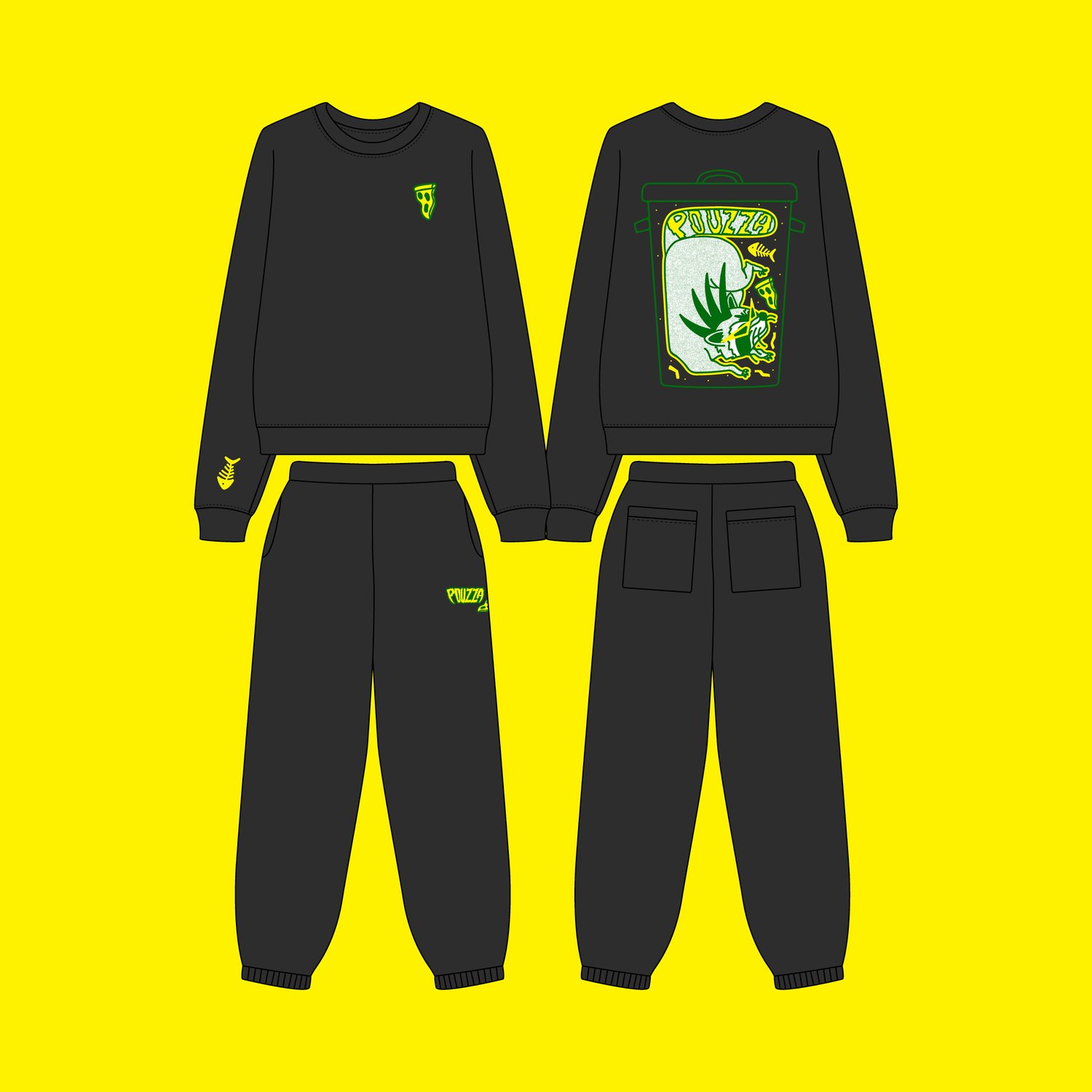 Image of Pouzza " Jogging pants / Pantalons de jogging " ( Pouzza 14 collection )