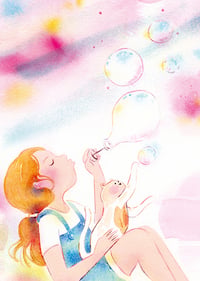 Image 1 of Carte postale "Chat'Bulles"