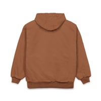 Image 5 of Embroidered Hooded Work Jacket — Durable Duck Cloth Men's Zip-Up