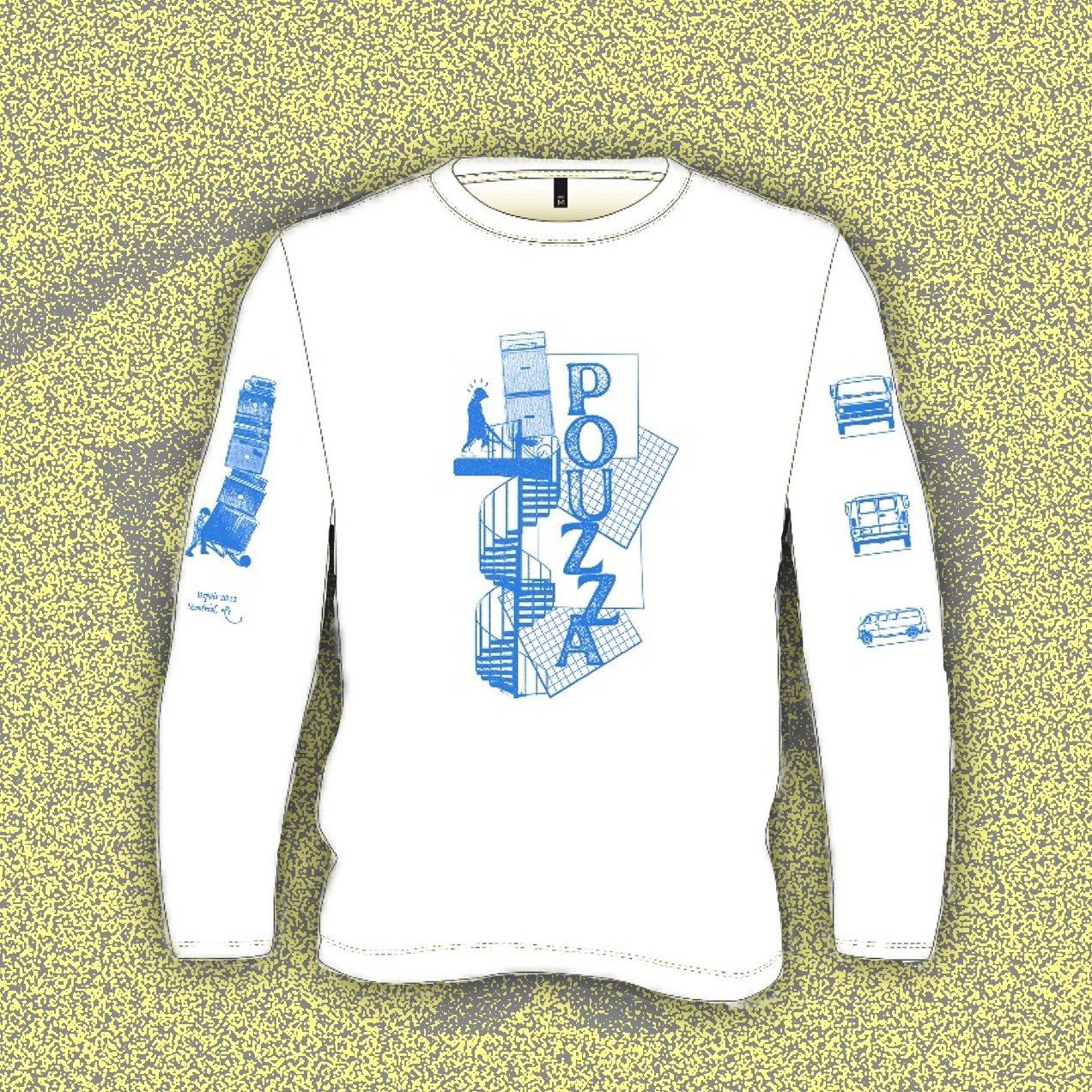 Image of Pouzza " Boites dans les escaliers" Long Sleeve ( Pouzza 14 Collection )