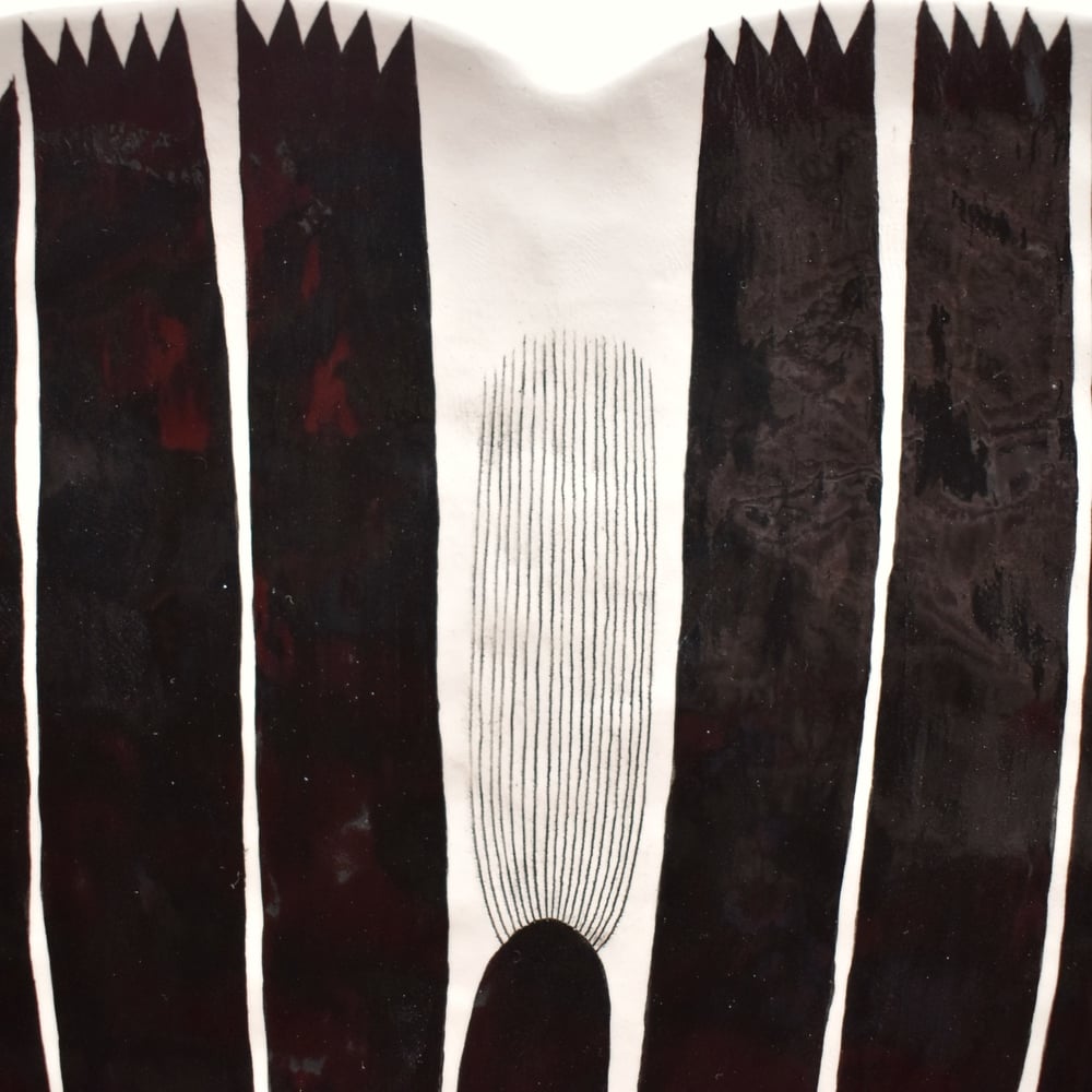 Image of Black Flower Plate
