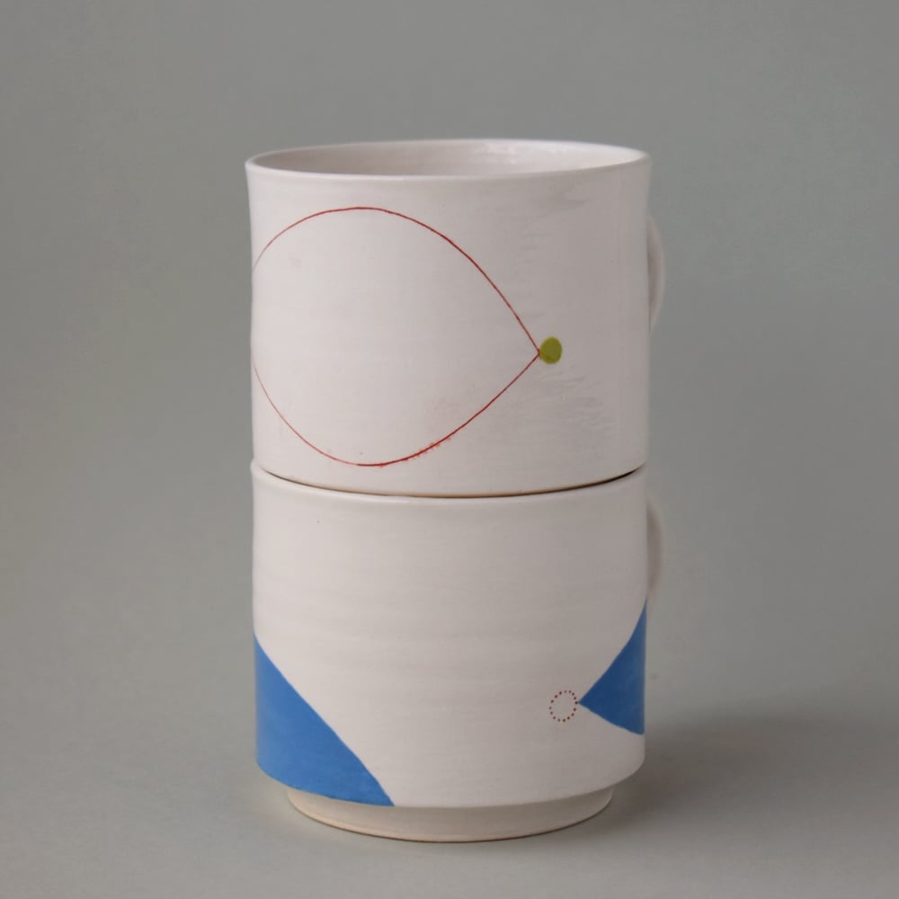 Image of Blue/Green dot  Stacking Cups