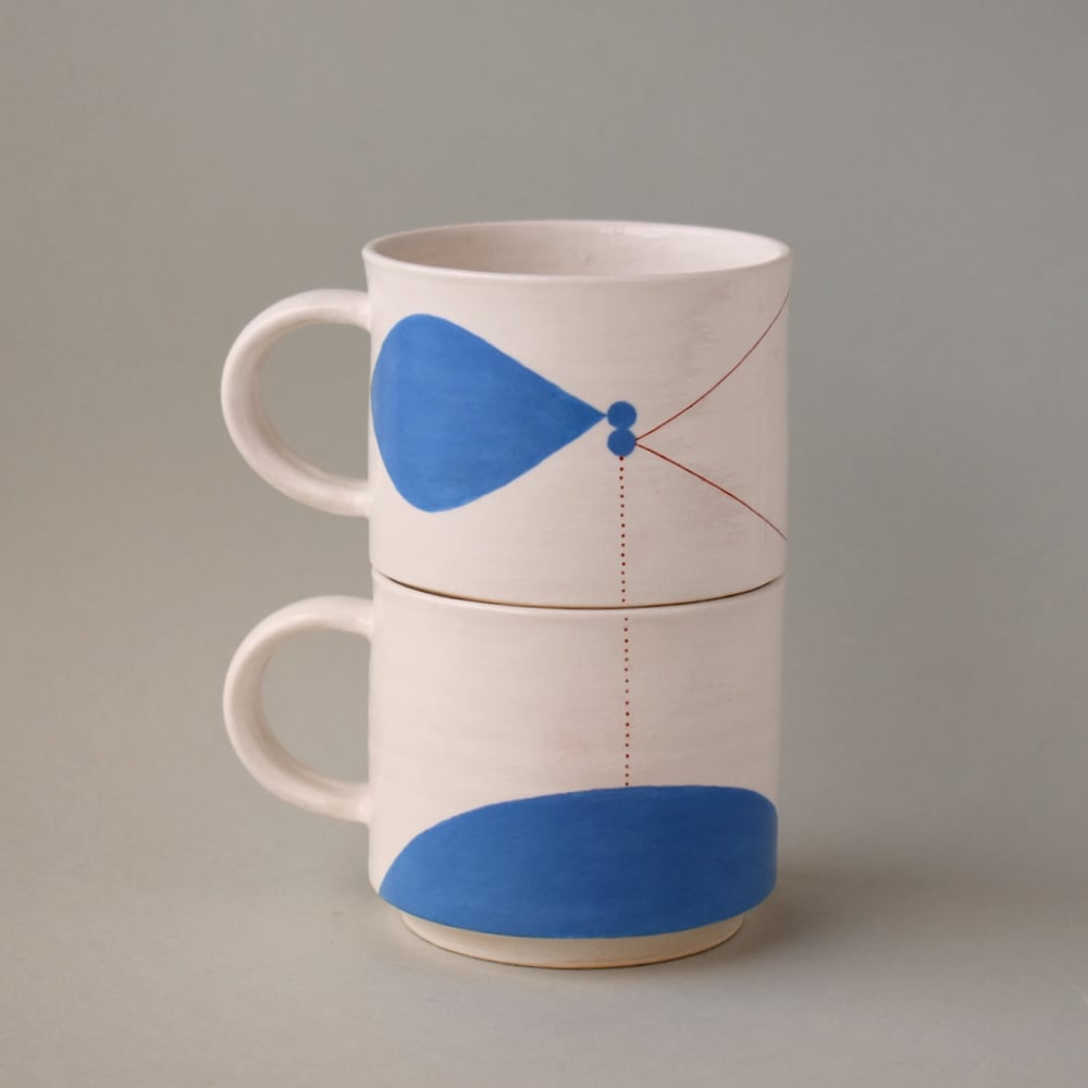 Image of Blue/Green dot  Stacking Cups