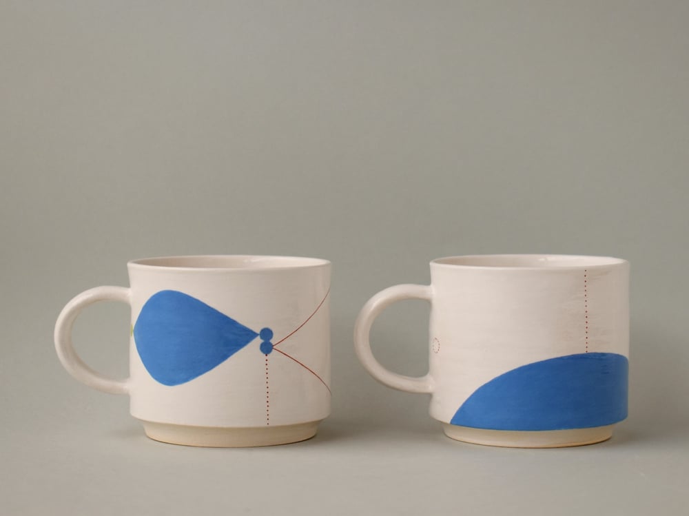 Image of Blue/Green dot  Stacking Cups