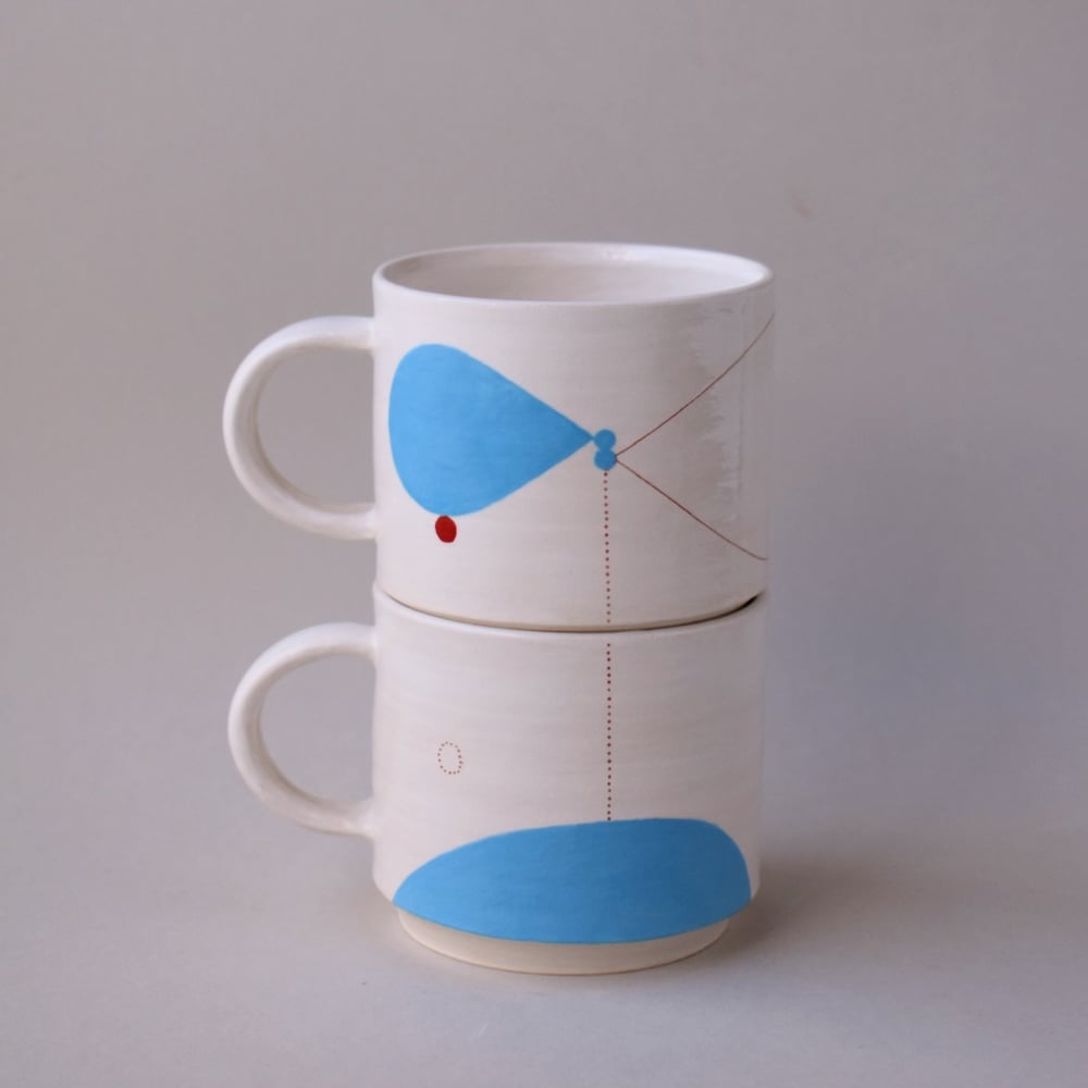 Image of Blue and Red Stacking Cups