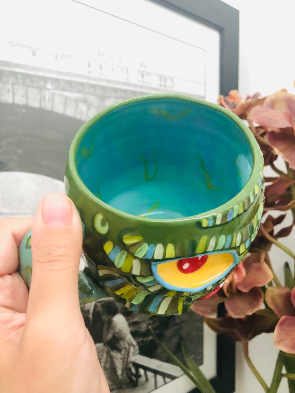 Image of Bunny L-Creature mug and Mothman mug