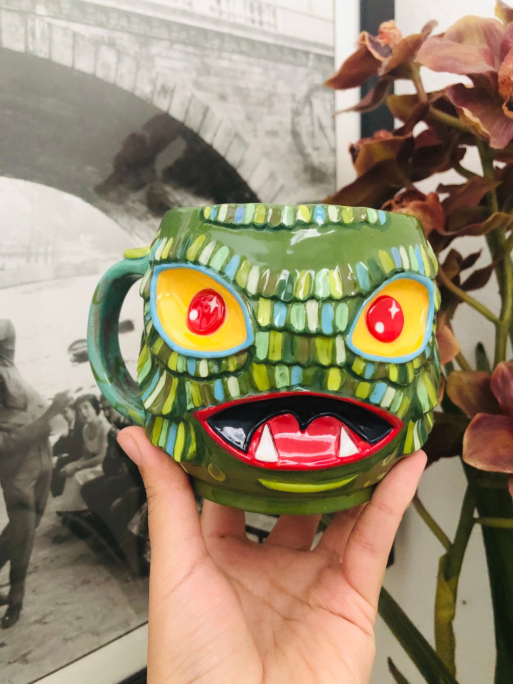 Image of Bunny L-Creature mug and Mothman mug