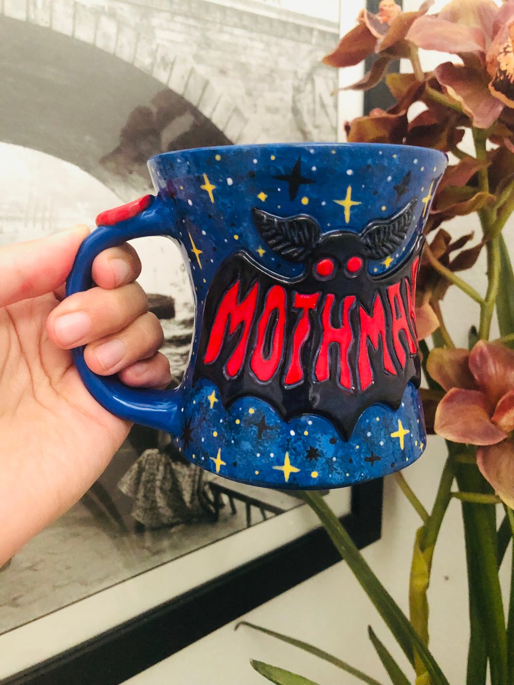 Image of Bunny L-Creature mug and Mothman mug