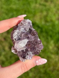 Image 1 of Amethyst Cluster x Calcite Inclusion