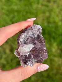 Image 3 of Amethyst Cluster x Calcite Inclusion