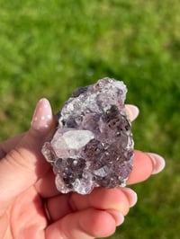 Image 4 of Amethyst Cluster x Calcite Inclusion