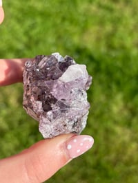Image 5 of Amethyst Cluster x Calcite Inclusion