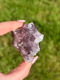Image 7 of Amethyst Cluster x Calcite Inclusion