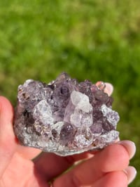 Image 8 of Amethyst Cluster x Calcite Inclusion