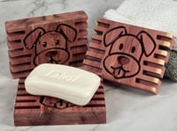Image 1 of Aromatic Red Cedar Dog Soap Deck - Soap Dish