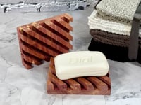 Image 1 of Aromatic Red Cedar Diagonal Soap Deck - Soap Dish