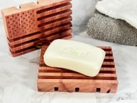 Image 1 of Aromatic Red Cedar American Flag Soap Deck - Soap Dish