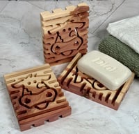 Image 1 of Aromatic Red Cedar Cow Soap Deck - Soap Dish