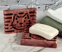 Image 1 of Aromatic Red Cedar Cat Soap Deck - Soap Dish