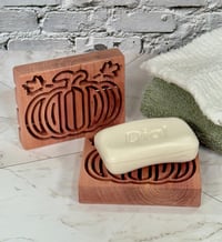 Image 1 of Aromatic Red Cedar Pumpkin Soap Deck - Soap Dish