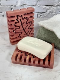 Image 2 of Aromatic Red Cedar Autumn Leaf Soap Deck - Soap Dish