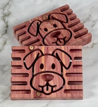 Image 3 of Aromatic Red Cedar Dog Soap Deck - Soap Dish