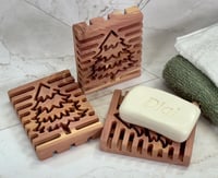 Image 2 of Aromatic Red Cedar Christmas Tree Pine Tree Soap Deck - Soap Dish
