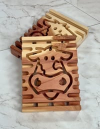 Image 2 of Aromatic Red Cedar Cow Soap Deck - Soap Dish
