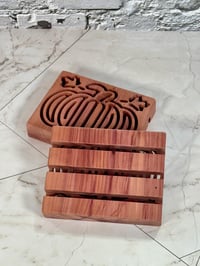 Image 5 of Aromatic Red Cedar Pumpkin Soap Deck - Soap Dish