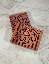 Image 3 of Aromatic Red Cedar Autumn Leaf Soap Deck - Soap Dish