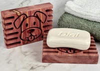 Image 2 of Aromatic Red Cedar Dog Soap Deck - Soap Dish