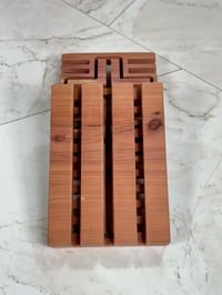 Image 5 of Aromatic Red Cedar Cross Soap Deck - Soap Dish - Cross - Christian - Christmas - Easter