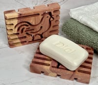 Image 1 of Aromatic Red Cedar Chicken Soap Deck - Soap Dish