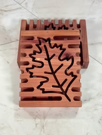 Image 4 of Aromatic Red Cedar Autumn Leaf Soap Deck - Soap Dish