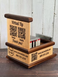 Image 4 of CD Display Tray - Walnut and Maple - Personalize - QR Codes - Laser Engraved