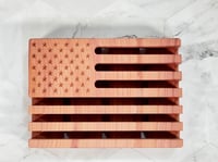 Image 4 of Aromatic Red Cedar American Flag Soap Deck - Soap Dish
