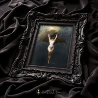 Image 1 of Bat Woman Print – Albert Penot, Gothic Art, Dark Academia Vampire Wall Decor
